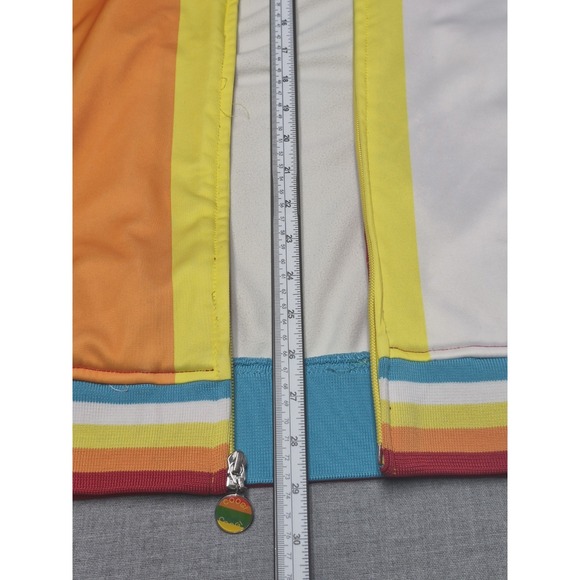 COOGI Colorblock Full Zip Hoodie Vintage Y2K Logo Patch Rainbow Stripe 4XL Rare - Picture 8 of 12